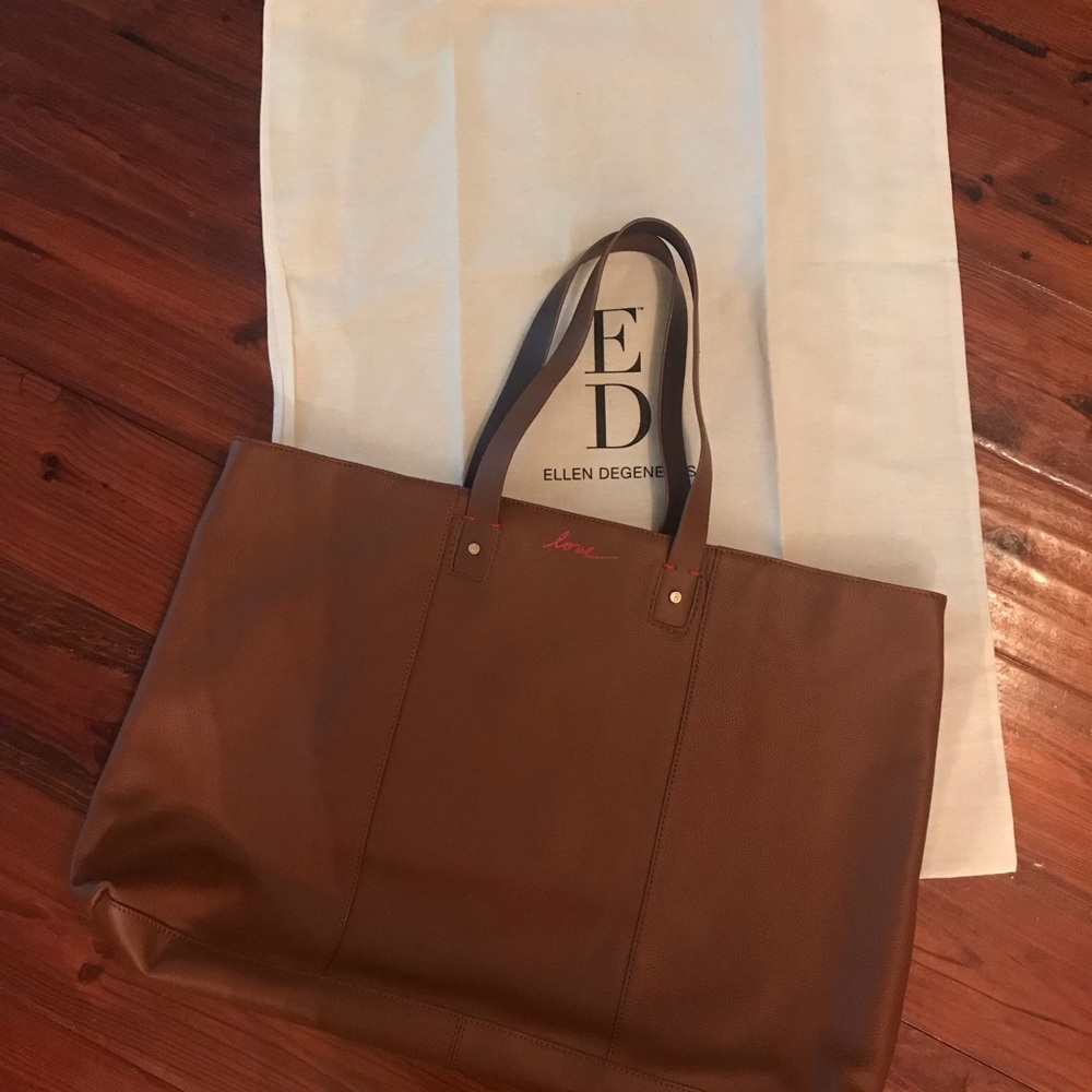 Ellen Degeneres Brown Tote Purse